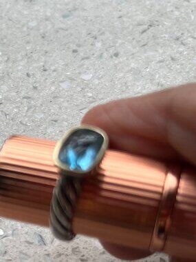 David Yurman Blue Topaz Noblesse Ring